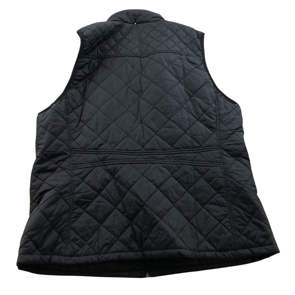 Fuinloth Women's Quilted Vest Size XL Full Zip Gilet Padded Stand Collar Black - Picture 3 of 12